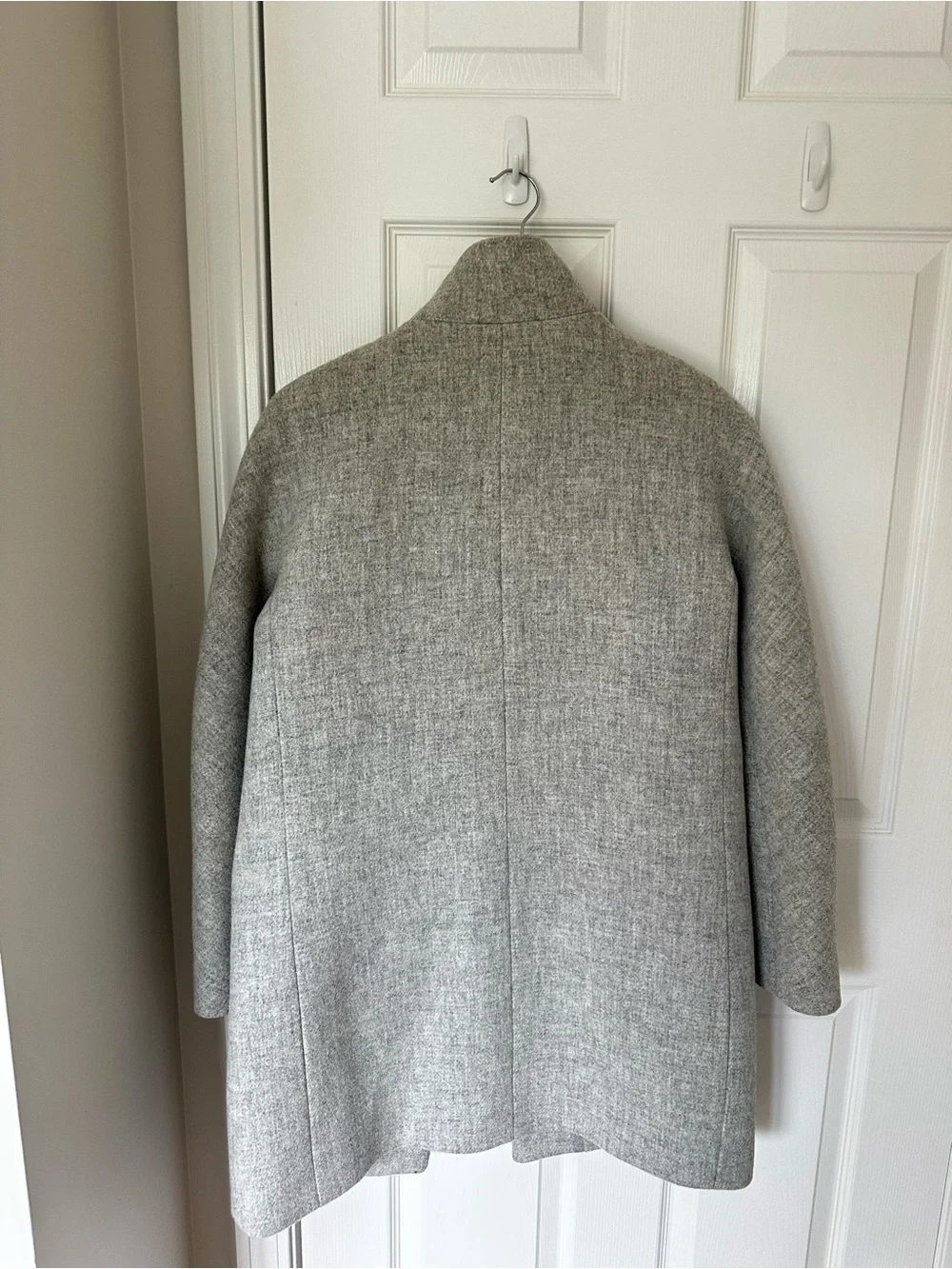 J. Crew Women's Light Gray Italian Wool Cocoon Coat - Picture 3 of 3